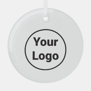 Simple minimal elegant custom circle photo collage glass ornament