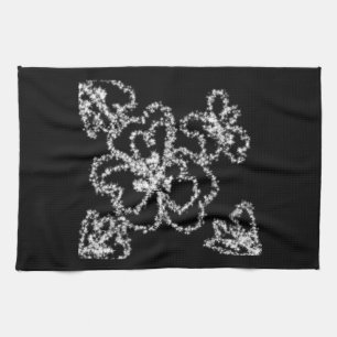 Simple minimal elegant custom circle photo collage kitchen towel