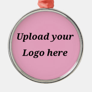 Simple minimal elegant custom circle photo collage metal ornament