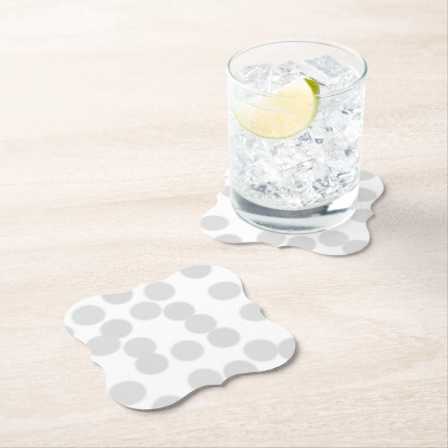 Simple minimal elegant custom circle photo collage paper coaster (Insitu)