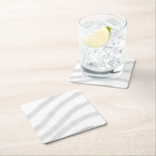 Simple minimal elegant custom circle photo collage paper coaster