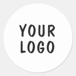 Simple minimal elegant custom logo company  classic round sticker
