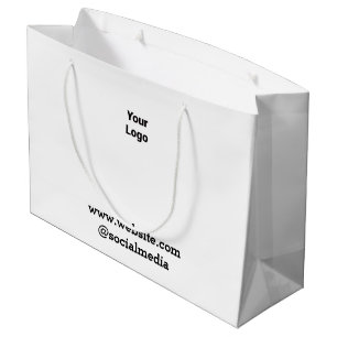 Simple minimal elegant custom logo here compan large gift bag