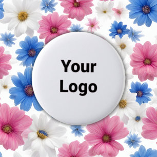 Simple minimal elegant custom logo here company 2 inch round button