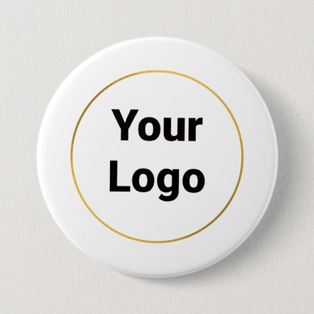 Simple minimal elegant custom logo here company  b 3 inch round button (Front)