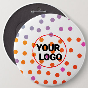 Simple minimal elegant custom logo here company  b 6 inch round button
