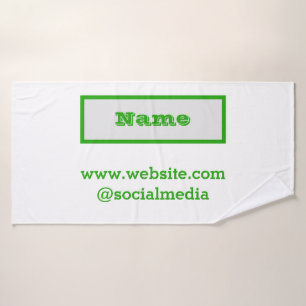 Simple minimal elegant custom logo here company    bath towel