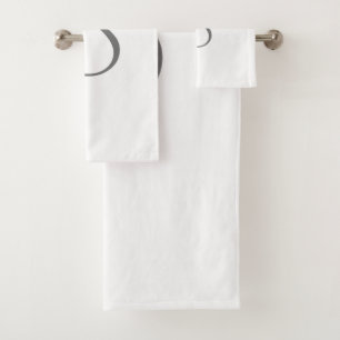 Simple minimal elegant custom logo here company    bath towel set