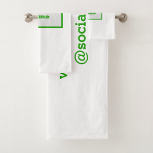 Simple minimal elegant custom logo here company    bath towel set