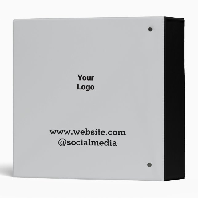 Simple minimal elegant custom logo here company  binder (Back/Spine)