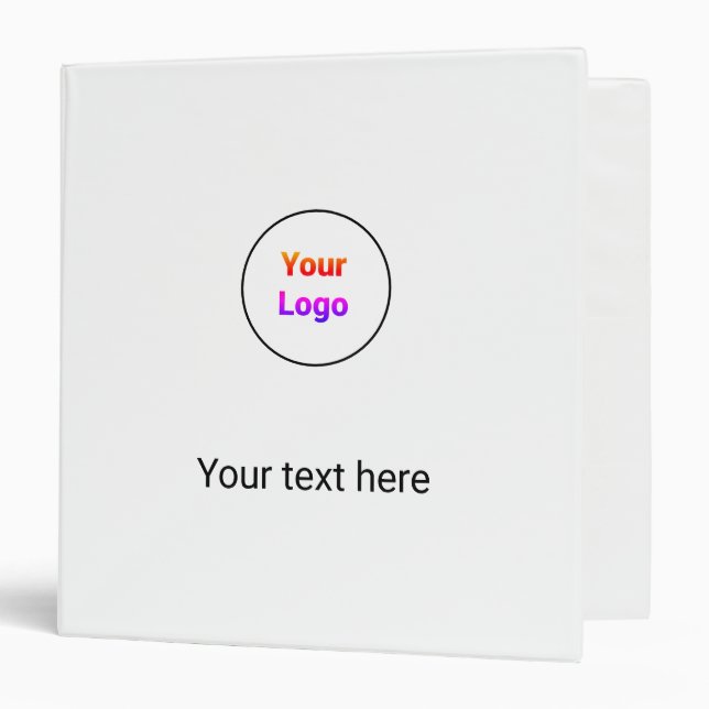 Simple minimal elegant custom logo here company  binder (Front/Inside)