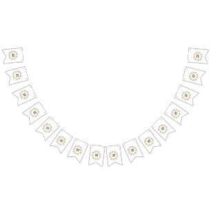 Simple minimal elegant custom logo here company  bunting flags