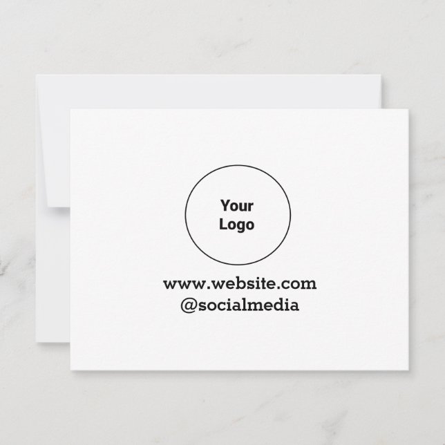 Simple minimal elegant custom logo here company  card (Front)
