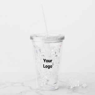 Simple minimal elegant custom logo here company cl acrylic tumbler