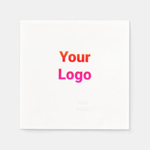 Simple minimal elegant custom logo here company cl napkin