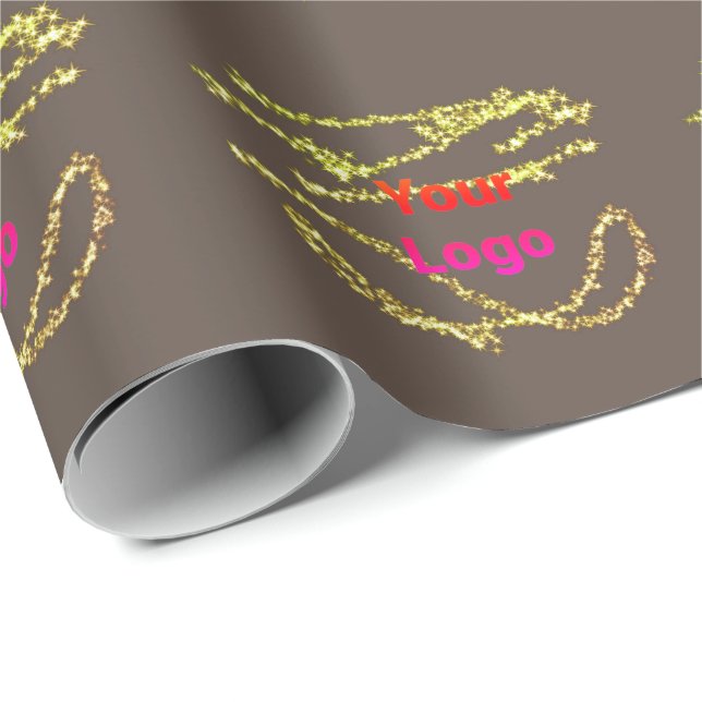 Simple minimal elegant custom logo here company cl wrapping paper (Roll Corner)