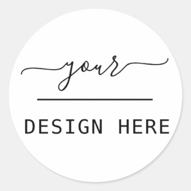 Simple minimal elegant custom logo here company  classic round sticker (Front)