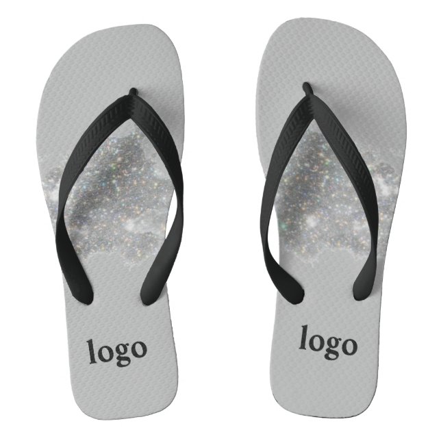 Simple minimal elegant custom logo here company  flip flops (Footbed)