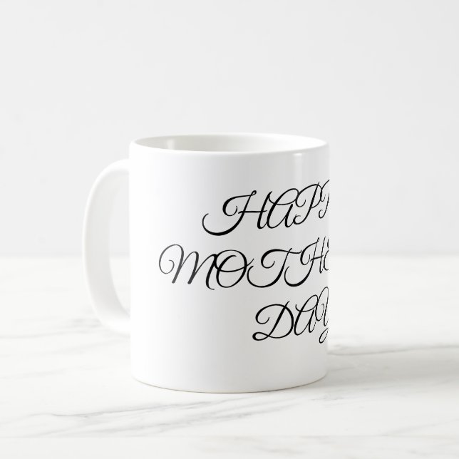 Simple minimal elegant custom logo here company  g coffee mug (Front Left)