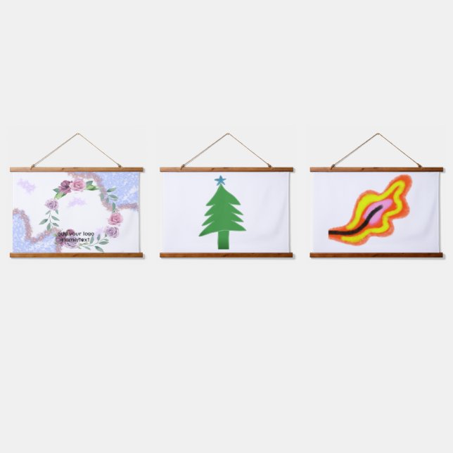 Simple minimal elegant custom logo here company  g hanging tapestry (Triple)