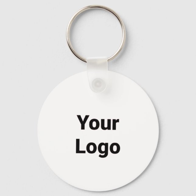 Simple minimal elegant custom logo here company  g keychain (Front)