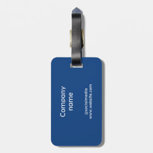 Simple minimal elegant custom logo here company  g luggage tag