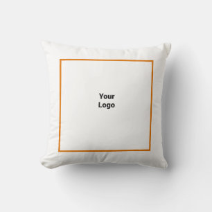 Simple minimal elegant custom logo here company g throw pillow