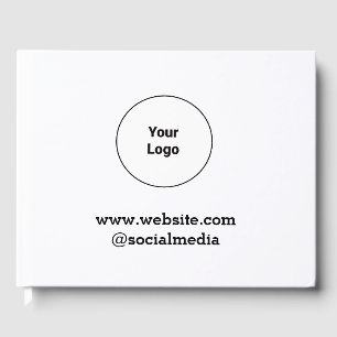 Simple minimal elegant custom logo here company guest book