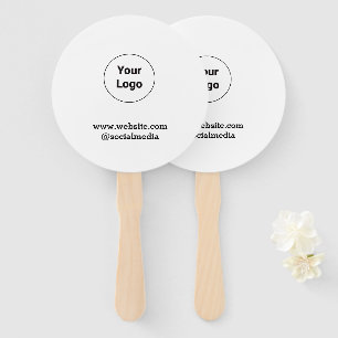 Simple minimal elegant custom logo here company  hand fan