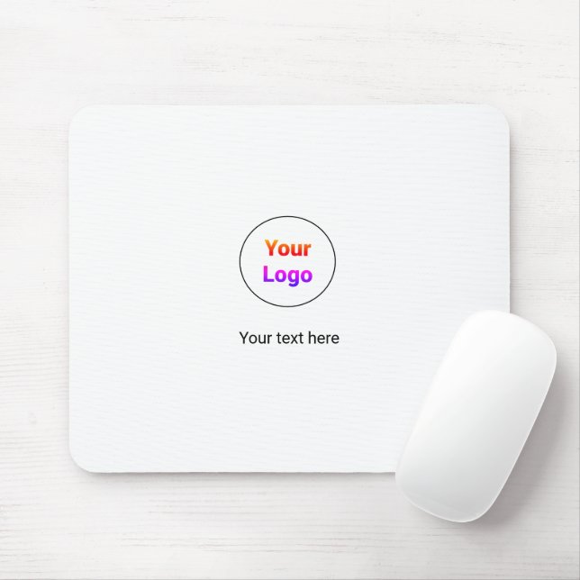 Simple minimal elegant custom logo here company   mouse pad (With Mouse)