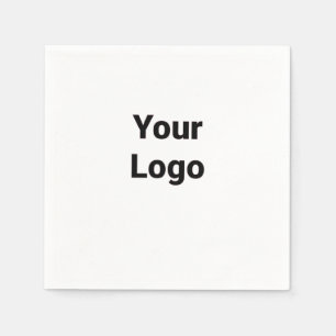 Simple minimal elegant custom logo here company napkin
