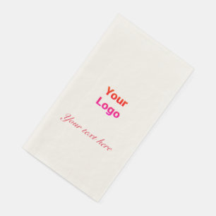 Simple minimal elegant custom logo here company napkin