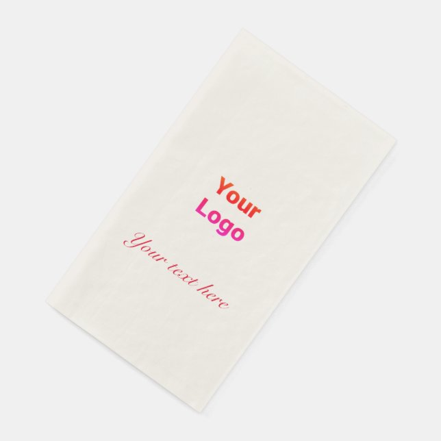 Simple minimal elegant custom logo here company    napkin (Corner)