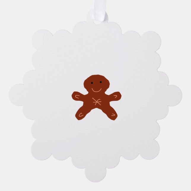 Simple minimal elegant custom logo here company ornament card (Front)