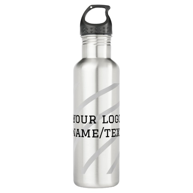Simple minimal elegant custom logo here company ph 710 ml water bottle (Front)