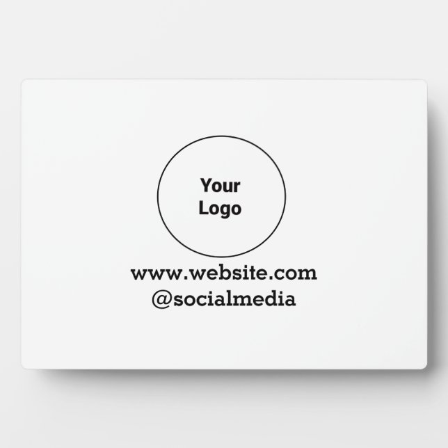 Simple minimal elegant custom logo here company  plaque (Front)