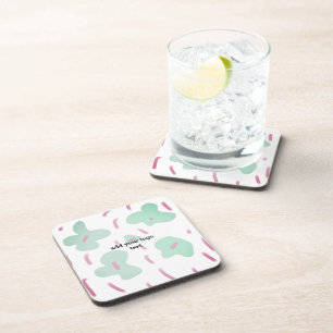 Simple minimal elegant custom logo here company s coaster