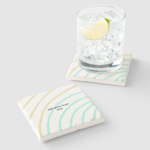 Simple minimal elegant custom logo here company s stone coaster