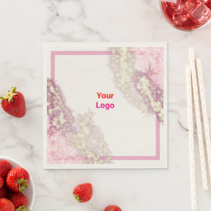 Simple minimal elegant custom logo here company t  napkin