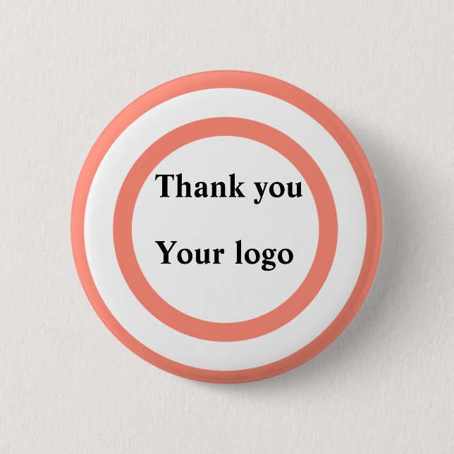 Simple minimal elegant custom logo here company th 2 inch round button (Front)