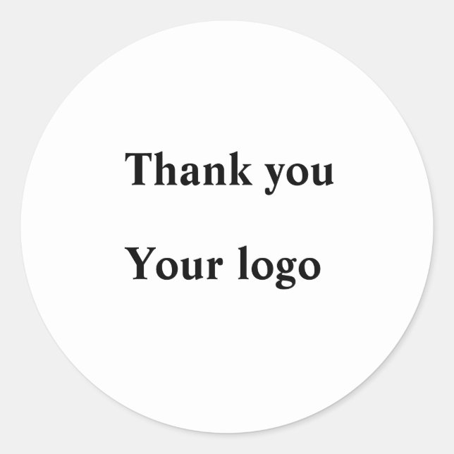Simple minimal elegant custom logo here company th classic round sticker (Front)