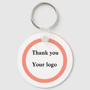 Simple minimal elegant custom logo here company th keychain
