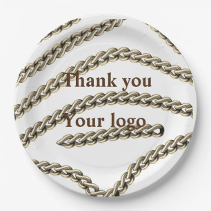Simple minimal elegant custom logo here company th paper plate