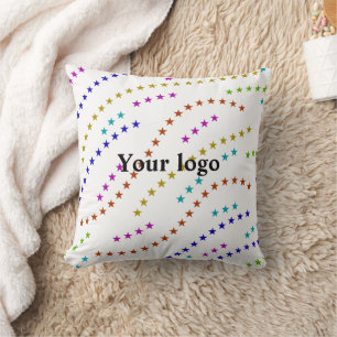 Simple minimal elegant custom logo here company th throw pillow