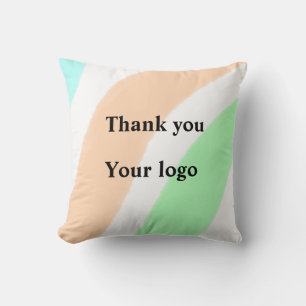 Simple minimal elegant custom logo here company th throw pillow
