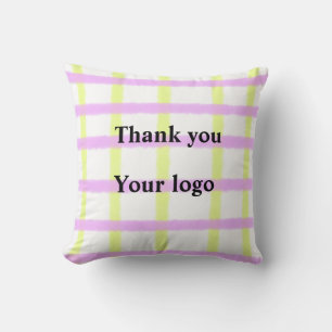 Simple minimal elegant custom logo here company th throw pillow