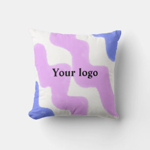 Simple minimal elegant custom logo here company th throw pillow