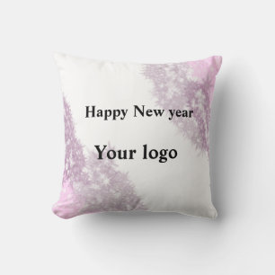 Simple minimal elegant custom logo here company th throw pillow