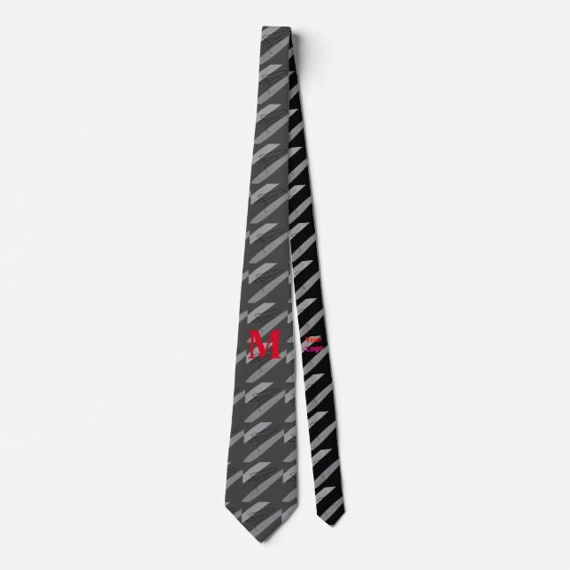 Simple minimal elegant custom logo here company th tie (Front)