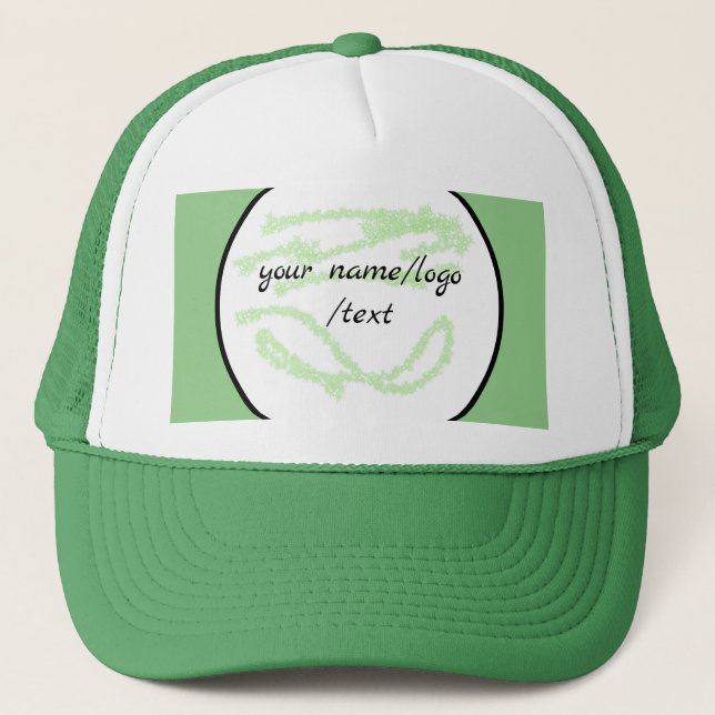 Simple minimal elegant custom logo here company th trucker hat (Front)